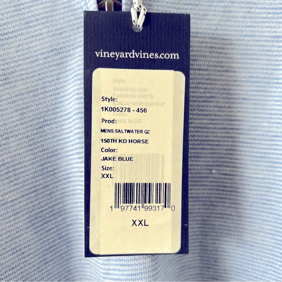 NWT Vineyard Vines Kentucky Derby 150 Saltwater Quarter-Zip Pullover | XXL | - Picture 5 of 8